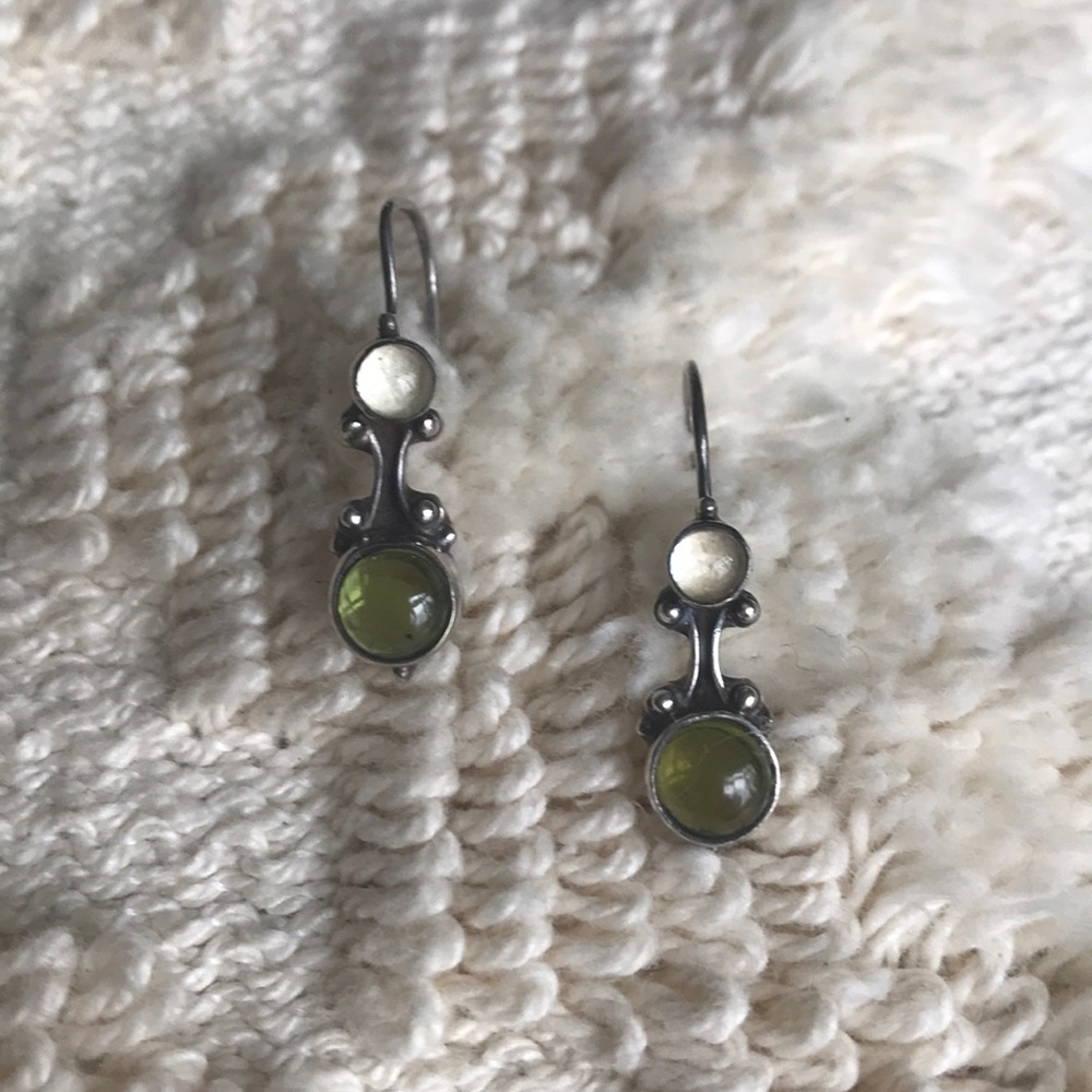Sterling silver and Peridot earrings